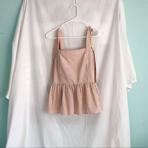 Express Striped Tank with Ties